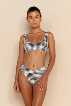 ESCAPE MID RISE BOTTOM - HOUNDSTOOTH