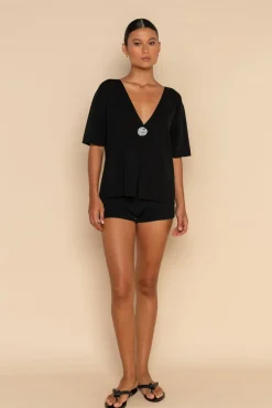 INKA KNIT SHIRT - BLACK