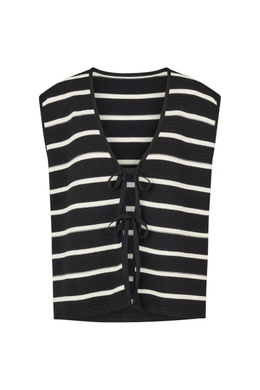 JONI KNIT TANK - BLACK/WHITE STRIPE