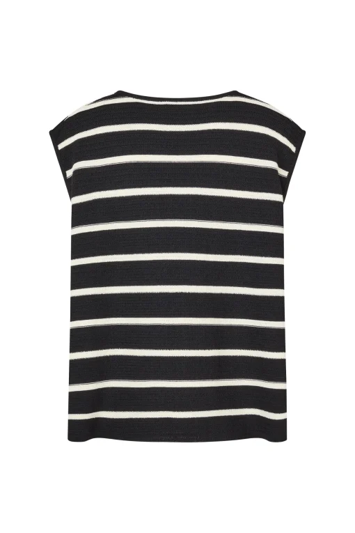 JONI KNIT TANK - BLACK/WHITE STRIPE