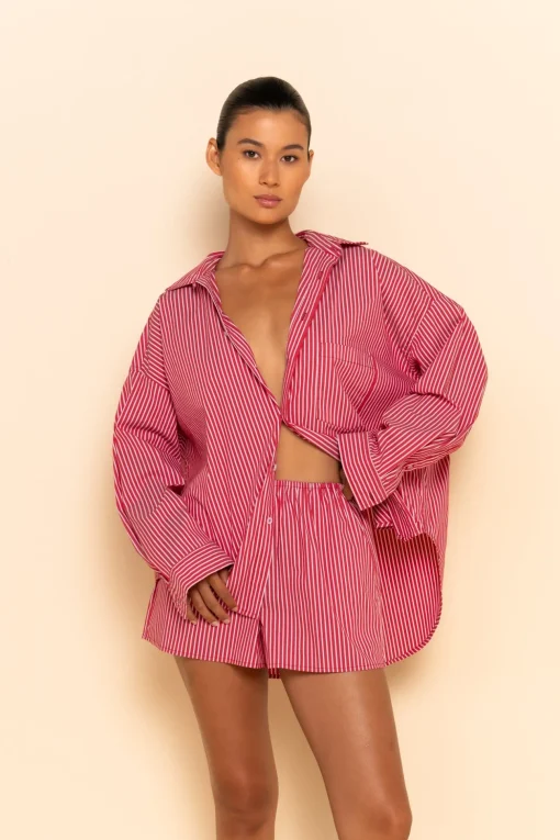 JUDE SHIRT - CHERRY STRIPE