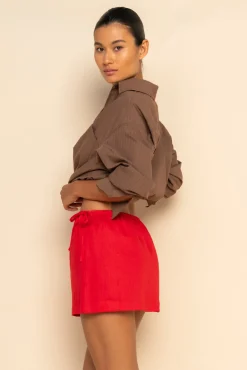 LOTTIE MINI SKIRT- CHERRY
