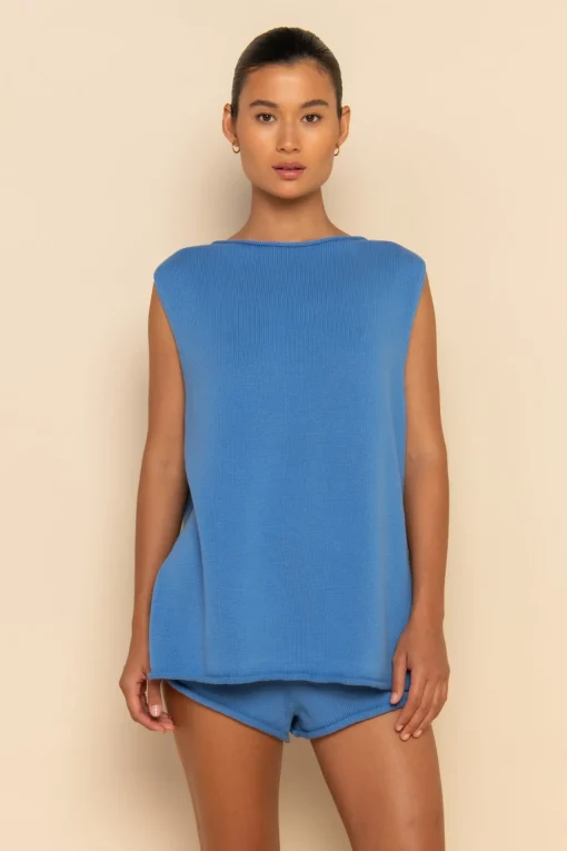 MANON TOP - BLEUE