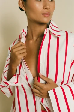 PRE ORDER // REVERIE SHIRT - RED / WHITE STRIPE