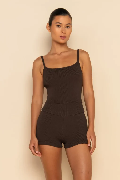 SOL KNIT TANK - CACAO